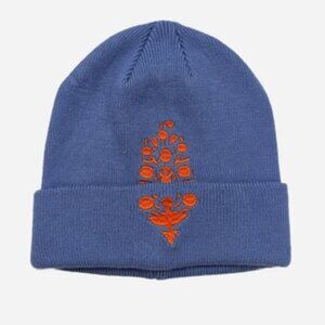 Free People Movement Big Buti Beanie Women's OS Lavender Orange Embroidered Knit